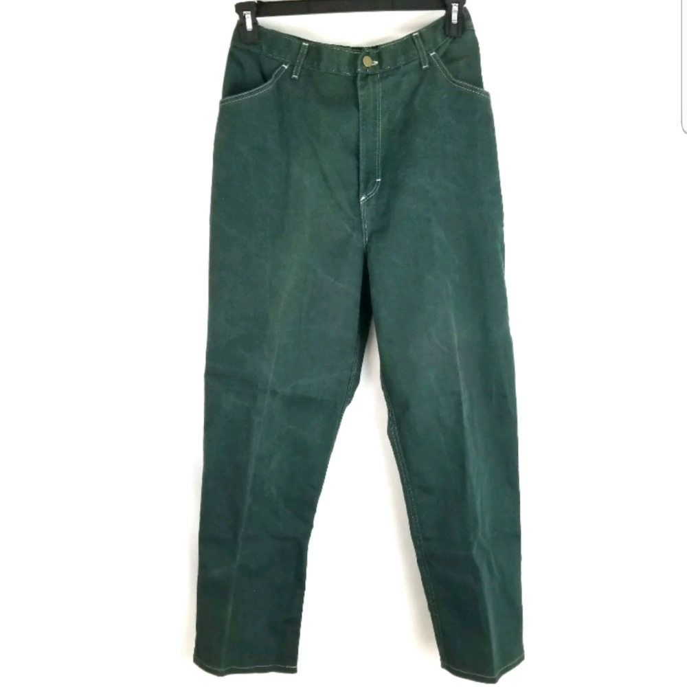 VINTAGE GREEN MINIMAL GRUNGE 90S Y2K TAPERED